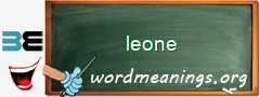 WordMeaning blackboard for leone